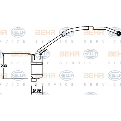 Photo Dryer, air conditioning HELLA 8FT351335001