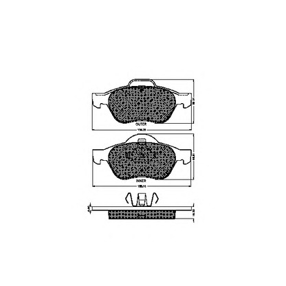 Photo Kit de plaquettes de frein, frein à disque SPIDAN 32829