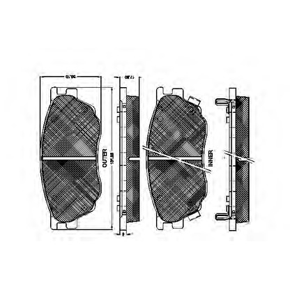 Photo Brake Pad Set, disc brake SPIDAN 32849