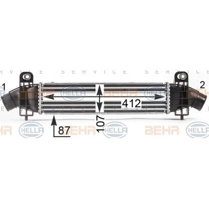 Foto Radiador de aire de admisión HELLA 8ML376700731