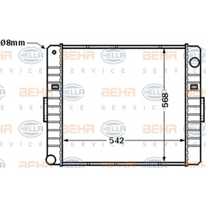 Photo Radiateur, refroidissement du moteur HELLA 8MK376704611