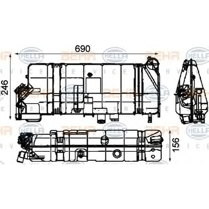 Фото Компенсационный бак, охлаждающая жидкость HELLA 8MA376705261