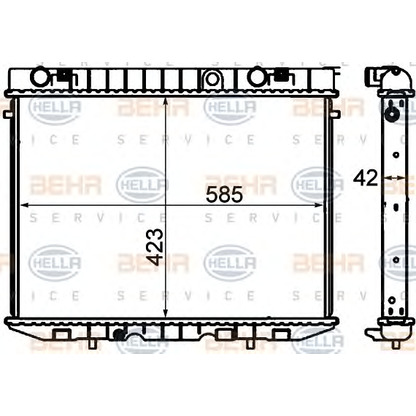 Foto Kühler, Motorkühlung HELLA 8MK376705621