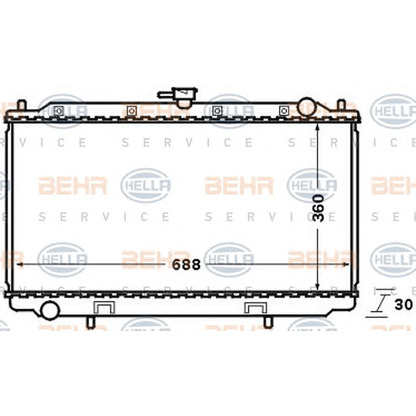 Foto Kühler, Motorkühlung HELLA 8MK376705631