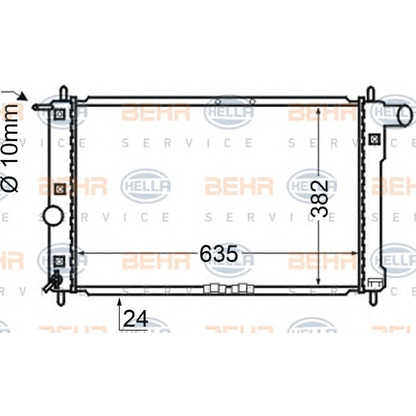 Photo Radiateur, refroidissement du moteur HELLA 8MK376705671