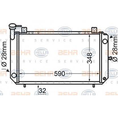 Photo Radiator, engine cooling HELLA 8MK376705681