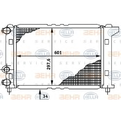 Photo Radiator, engine cooling HELLA 8MK376706311