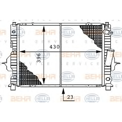 Foto Radiador, refrigeración del motor HELLA 8MK376706471