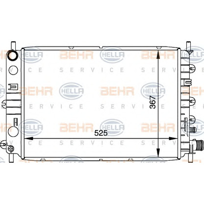 Foto Radiatore, Raffreddamento motore HELLA 8MK376706651