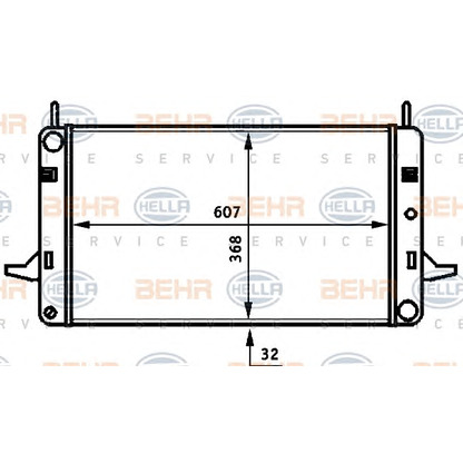 Foto Radiatore, Raffreddamento motore HELLA 8MK376706671