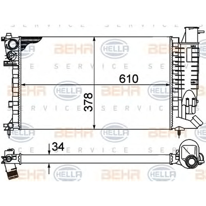 Foto Kühler, Motorkühlung HELLA 8MK376707021