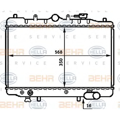 Foto Kühler, Motorkühlung HELLA 8MK376707451