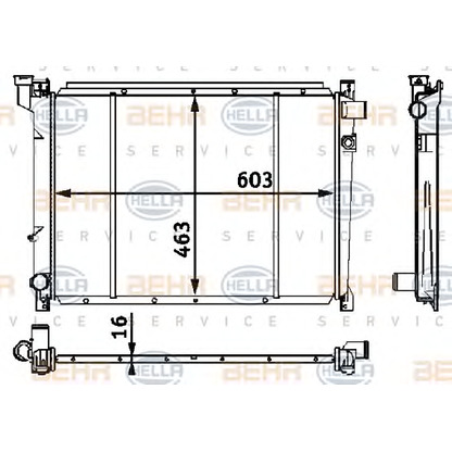 Foto Radiatore, Raffreddamento motore HELLA 8MK376708251