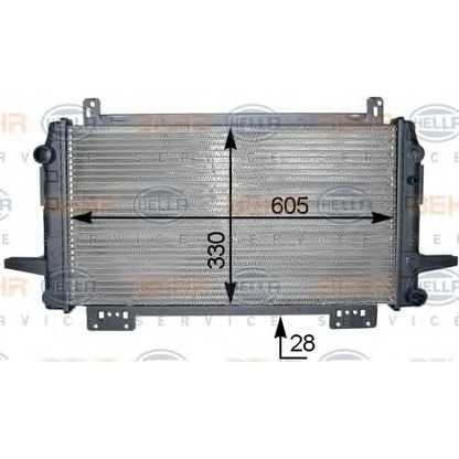 Photo Radiateur, refroidissement du moteur HELLA 8MK376710461