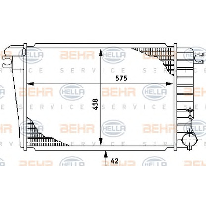 Photo Radiateur, refroidissement du moteur HELLA 8MK376710691