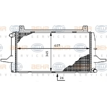 Foto Kühler, Motorkühlung HELLA 8MK376710791