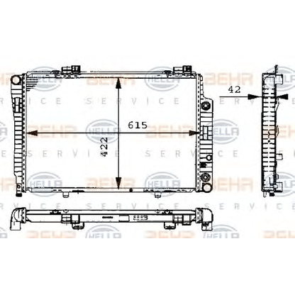 Zdjęcie Chłodnica, układ chłodzenia silnika HELLA 8MK376711194