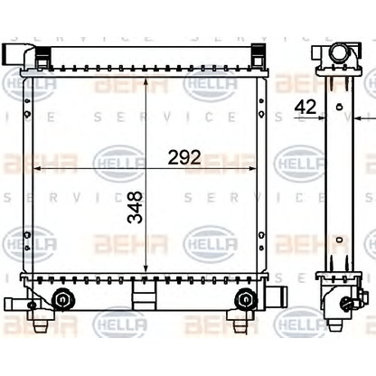 Photo Radiateur, refroidissement du moteur HELLA 8MK376711311