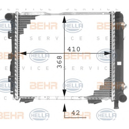 Photo Radiateur, refroidissement du moteur HELLA 8MK376711321