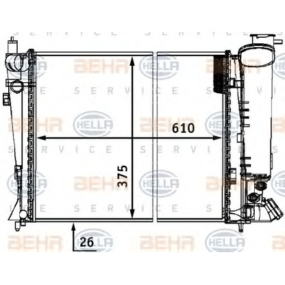 Foto Radiatore, Raffreddamento motore HELLA 8MK376711491