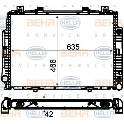 Foto Radiatore, Raffreddamento motore HELLA 8MK376711514