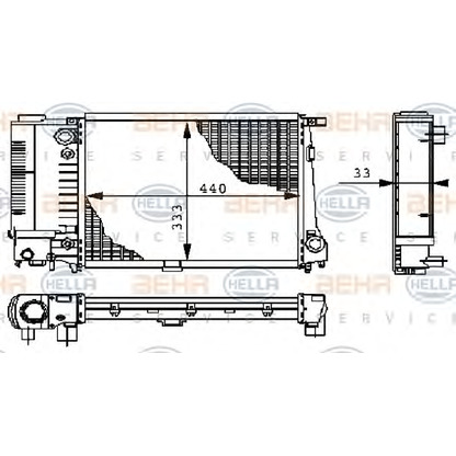 Photo Radiateur, refroidissement du moteur HELLA 8MK376711591