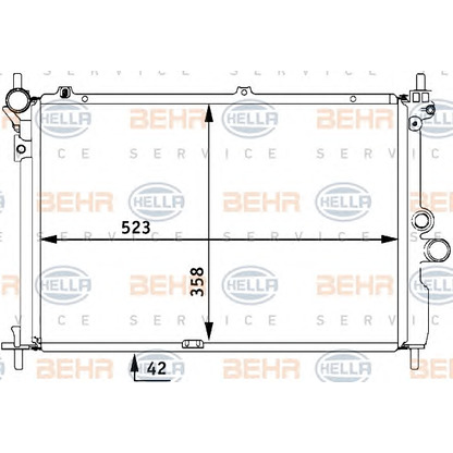 Photo Radiator, engine cooling HELLA 8MK376711751