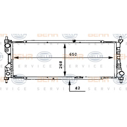 Foto Kühler, Motorkühlung HELLA 8MK376712354