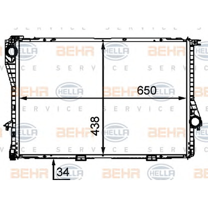 Foto Kühler, Motorkühlung HELLA 8MK376712491