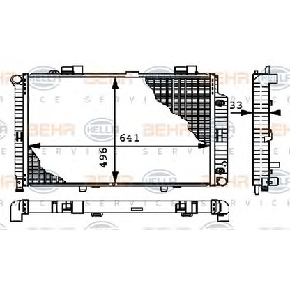 Zdjęcie Chłodnica, układ chłodzenia silnika HELLA 8MK376712581