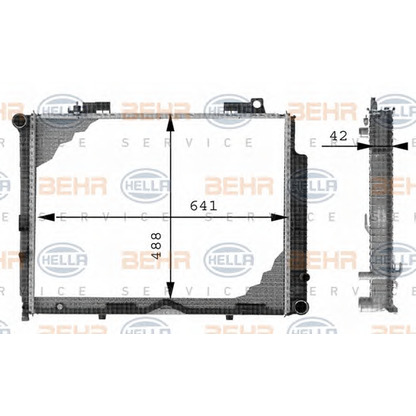 Foto Kühler, Motorkühlung HELLA 8MK376712771