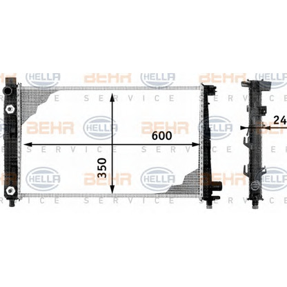 Foto Radiatore, Raffreddamento motore HELLA 8MK376713054