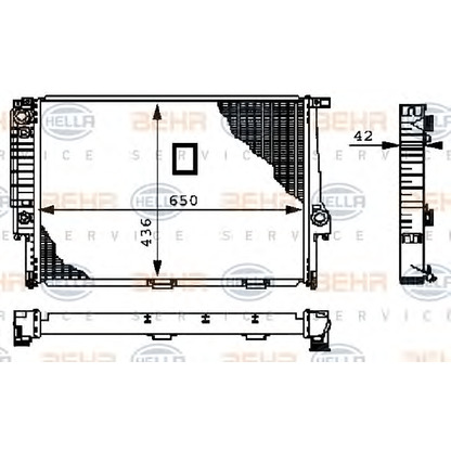 Foto Kühler, Motorkühlung HELLA 8MK376713141