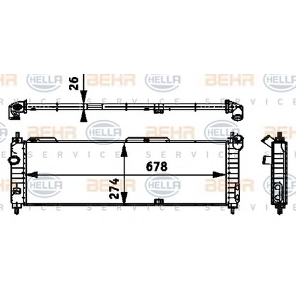 Foto Kühler, Motorkühlung HELLA 8MK376713574