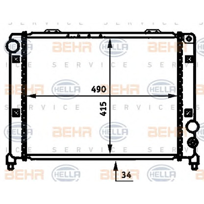 Foto Radiador, refrigeración del motor HELLA 8MK376713641