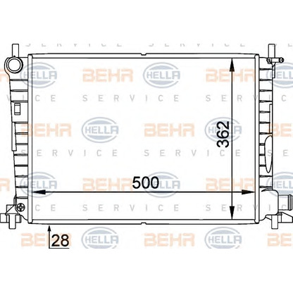 Foto Radiatore, Raffreddamento motore HELLA 8MK376714244