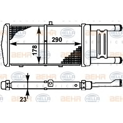 Photo Radiateur, refroidissement du moteur HELLA 8MK376714531