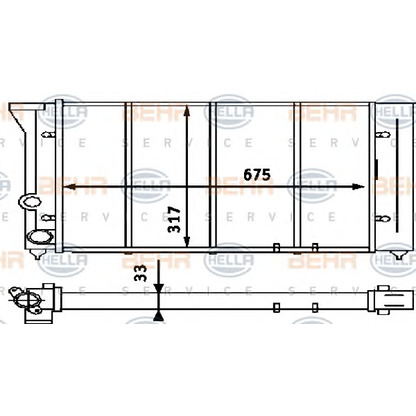 Foto Radiador, refrigeración del motor HELLA 8MK376714561