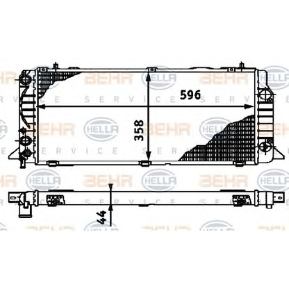 Foto Radiatore, Raffreddamento motore HELLA 8MK376714771