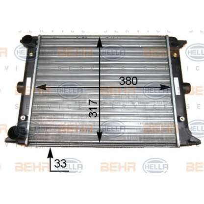 Photo Radiator, engine cooling HELLA 8MK376715211