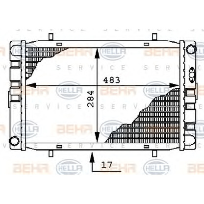 Photo Radiator, engine cooling HELLA 8MK376715551