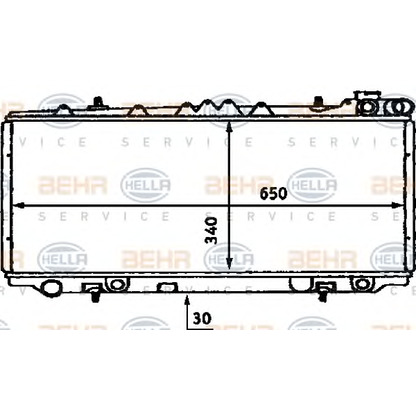 Foto Radiador, refrigeración del motor HELLA 8MK376715581