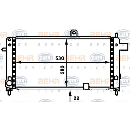 Foto Radiatore, Raffreddamento motore HELLA 8MK376715671