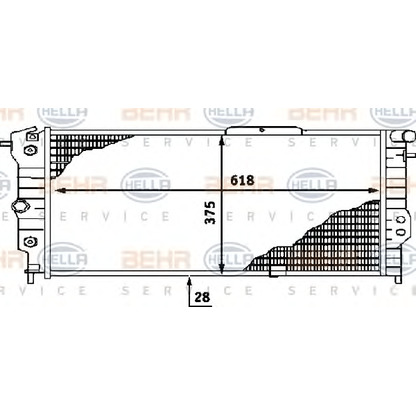 Foto Radiador, refrigeración del motor HELLA 8MK376715741