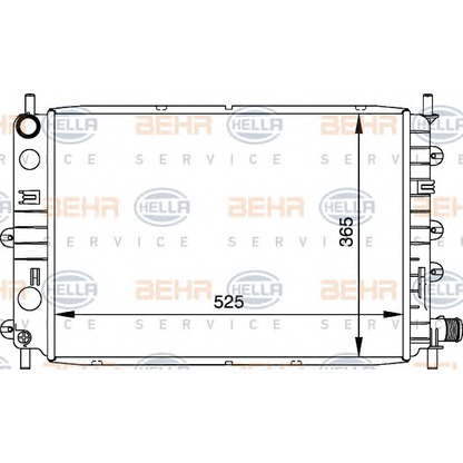 Photo Radiateur, refroidissement du moteur HELLA 8MK376716041