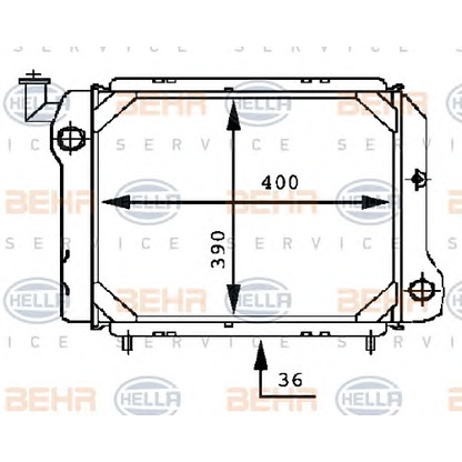 Foto Radiador, refrigeración del motor HELLA 8MK376716201