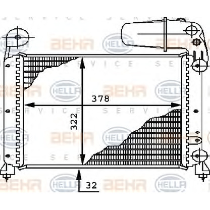 Foto Radiatore, Raffreddamento motore HELLA 8MK376716341