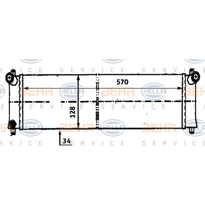 Photo Radiator, engine cooling HELLA 8MK376716651