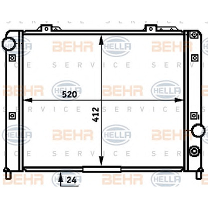 Foto Radiatore, Raffreddamento motore HELLA 8MK376716691