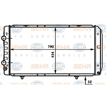 Foto Radiador, refrigeración del motor HELLA 8MK376717281